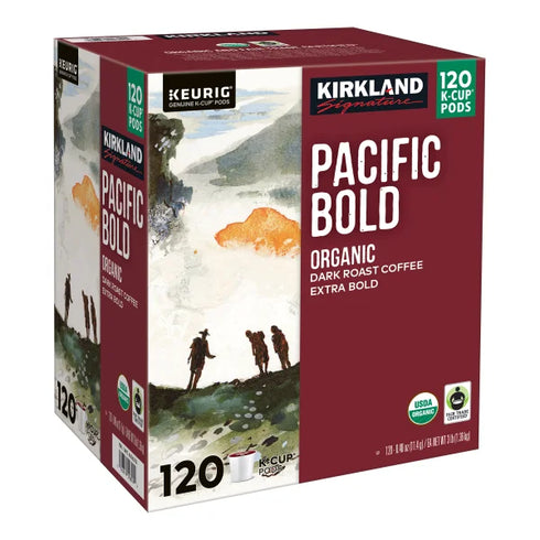 Kirkland Signature Coffee Organic Pacific Bold K-Cup Pod, 120-count