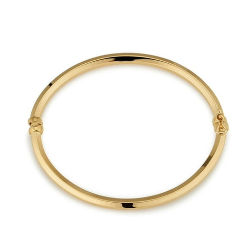 Knife Edge Bangle Bracelet in 14K Solid Gold