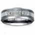 Men's Diamond Wedding Band in Tungsten and Stainless Steel | 0.20 CTW