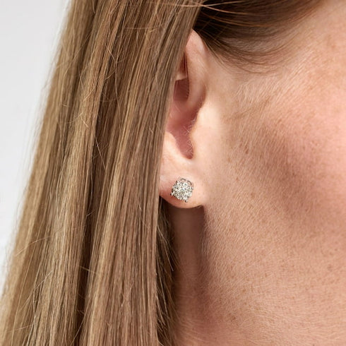 0.50 Carat Total Weight Unity Diamond Stud Earrings in 14K Gold