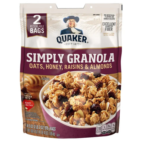 Quaker, Simply Granola, 34.5 oz, 2-Count