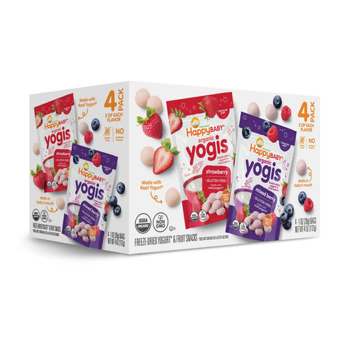 HappyBABY Organics Yogis Melts Variety Pack, 1 oz., 4ct.