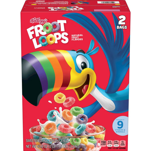 Froot Loops Breakfast Cereal 43.6 oz., 2 pk.