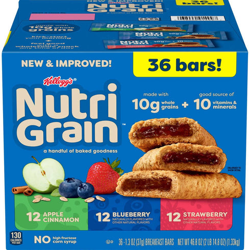 Nutri-Grain Bars Variety Pack, 1.3 oz., 36 pk
