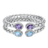 Amethyst and Blue Topaz Bangle Set in Sterling Silver