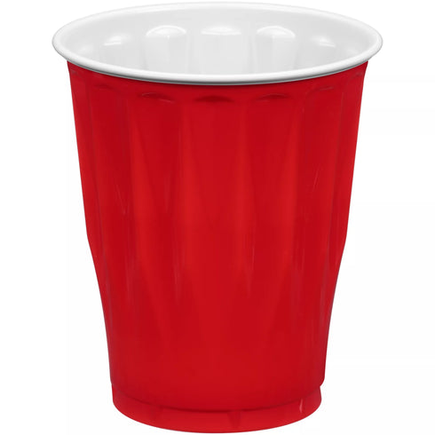 Berkley Jensen Premium Plastic Cups - Red, 18 oz./240 ct