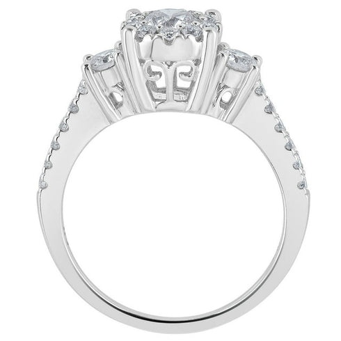 0.99 Carat Total Weight Diamond Ring in 14K White Gold