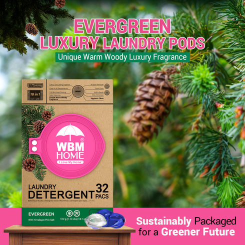 WBM Laundry Detergent Pods | Luxury Ever Green Scent