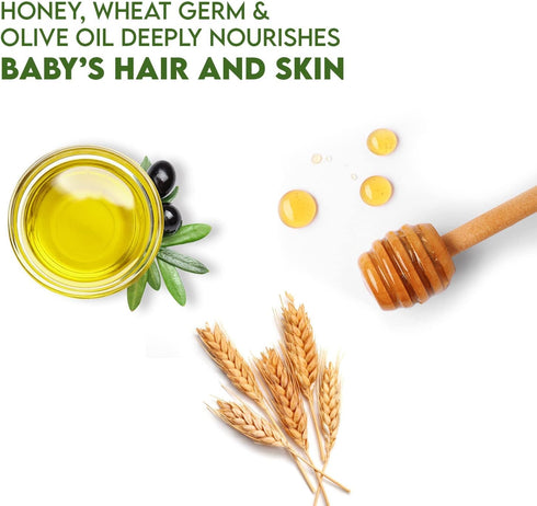 WBM Baby Care 3-in-1 Baby Shampoo, 100% Plant Based Conditioner, 10 fl oz