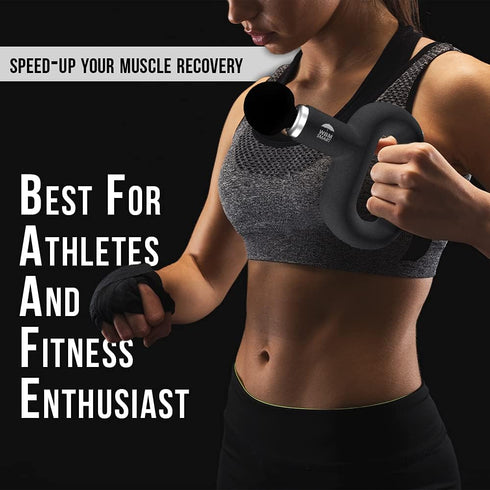 WBM SMART Massage Gun with 6 Massage Heads 3 Speed Levels