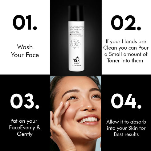 WBM BEAUTY Natural Soothing Radiance Facial Toner - 4.9 Oz /140 ml