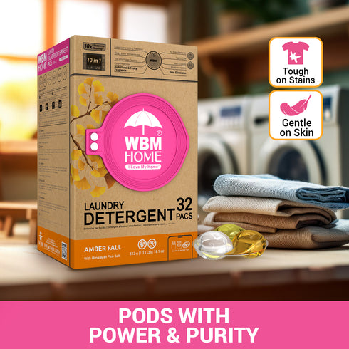 WBM Laundry Detergent Pods | Luxury Amber Fall Scent