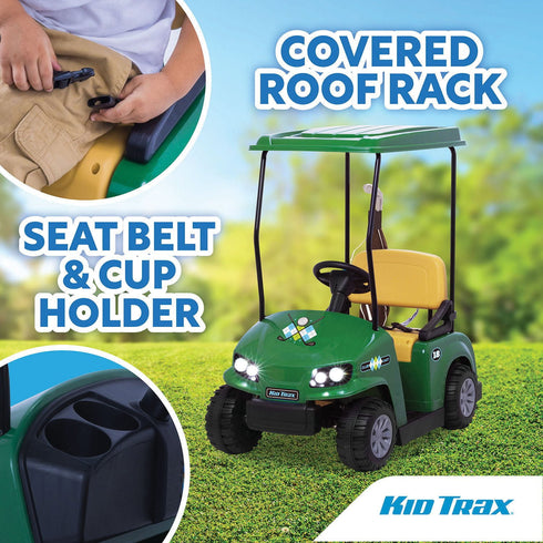 Kid Trax 12V Golf Cart Ride-On with Golf Accessories