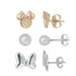 Disney Character Stud Earring Set in 14K Gold and Sterling Silver