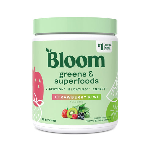 Bloom Nutrition Greens & Superfoods Powder, Strawberry Kiwi Flavor, 0.5 lbs., Daily Immune & Energy Support