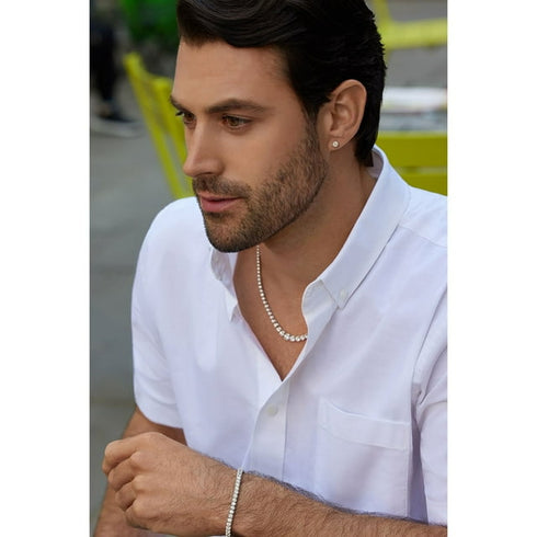 0.96 Carat Round Diamond Stud Earrings in 14K Gold