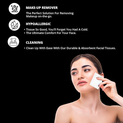 WBM Care Super Soft 2-Ply Facial Tissues with Lavender Fragrance, (Pack of 6) 200 Sheets per Box | 100% Natural Wood Pulp