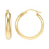 14K Gold Wedding Band Hoop Earrings for Women