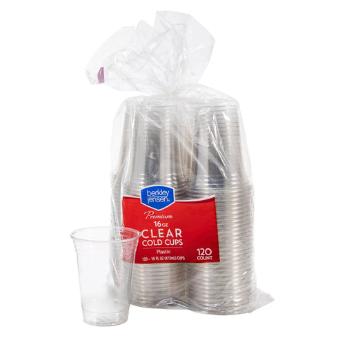 Berkley Jensen Premium Plastic Cold Cups, 16 oz./120 ct.