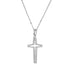 0.30 CT Round Cut Diamond Cross Pendant Necklace in 14K Gold