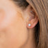 0.23 Carat Round Cut Cluster Diamond Stud Earrings in 14K Gold