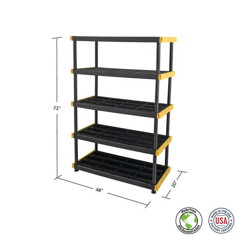 Member's Mark 5-Tier Heavy-Duty Shelf, 48""""W x 20""""D x 72""""H