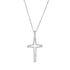 0.30 CT Round Cut Diamond Cross Pendant Necklace in 14K Gold