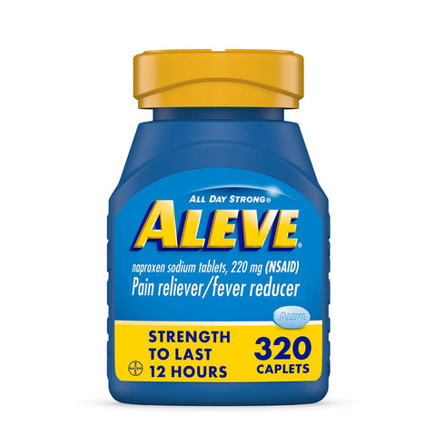 Aleve Pain Reliever & Fever Reducer Caplets, Naproxen Sodium 220 mg, Long-Lasting NSAID, 320 ct.
