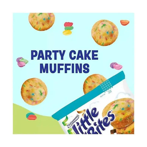 Little Bites Party Cake Muffins, 1.65 oz, 20 Pack - Soft, Moist Mini Muffins with Sweet Cake Flavor, Perfect for Snacking, Lunchboxes, or Parties