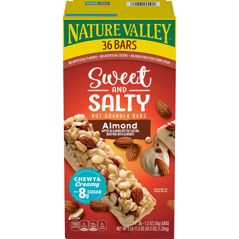 Nature Valley Sweet and Salty Nut Almond Granola Bars, 36 ct