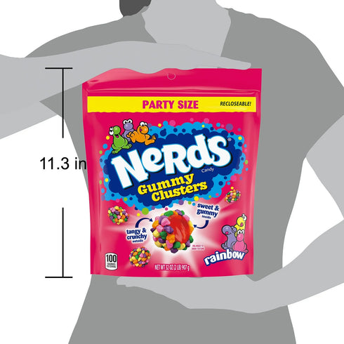 Nerds Gummy Clusters, Party Size, 32 oz.