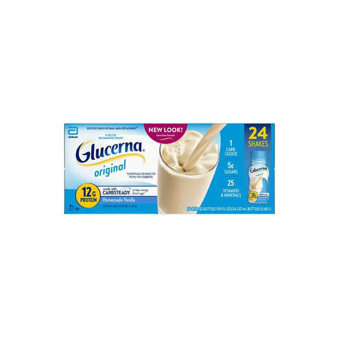 Glucerna Original Homemade Vanilla Nutritional Shake, 12g Protein, 24 ct./8 fl. oz
