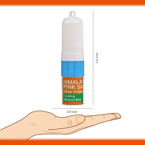 Natural Solution Salt Inhaler with Organic Mint Oil – Sinus Relief, Congestion & Aromatherapy, Pack of 3
