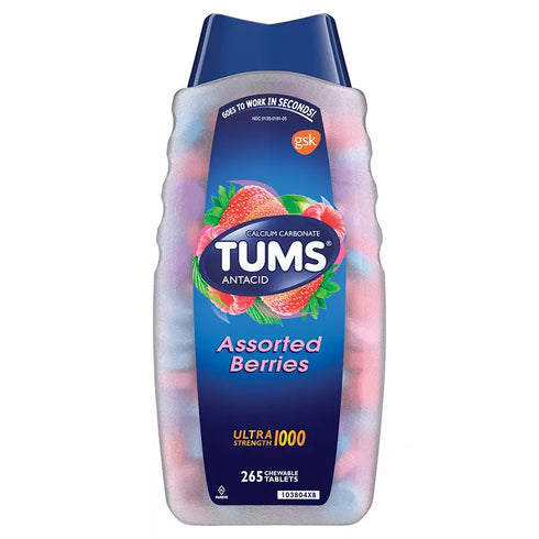Tums Ultra Strength Assorted Berries Antacid Tablets, 265 ct
