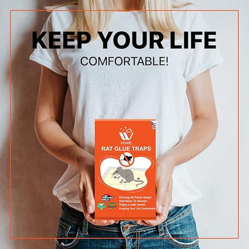 3 PCS Mouse Sticky Trap Glue- Extra Strong Adhesive Enhanced Stickiness For Mice, Cockroaches, Spiders, InsectFor Safe Home Pest Control, For House Indoor Outdoor & Easy To Set