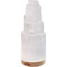 Himalayan Glow Natural Selenite Lamp – Hand-Carved Untreated Crystal, 2–4 lbs | Energy Cleansing & Home Décor