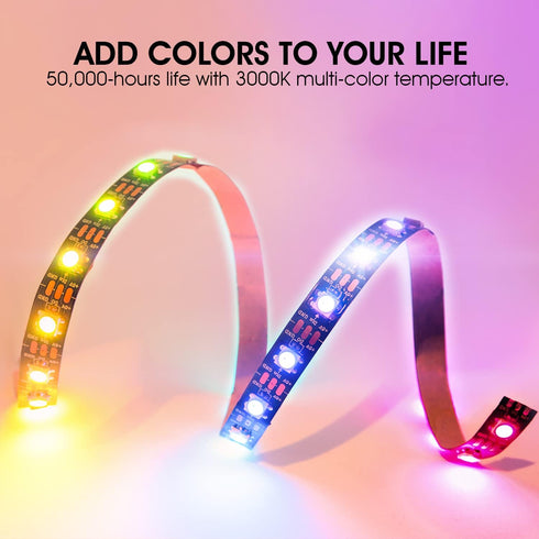 LED Strip Light, RGB Color Changing, 16 ft | WBM SMART