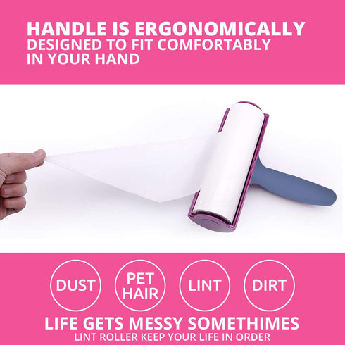 WHome Lint Roller Refill – 2 Pack | Sticky Paper Refills for Clothes, Furniture & Pet Hair Removal