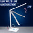 WBM SMART LED Table Lamp, Foldable Desk Lamp with Wireless Charger & USB Port