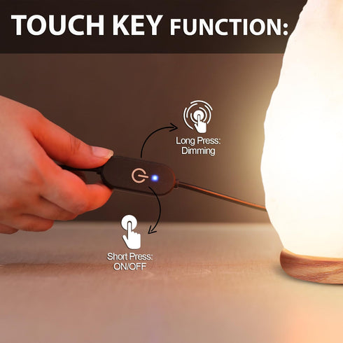 Himalayan Glow White Salt Crystal Lamp, 5-7 LBS