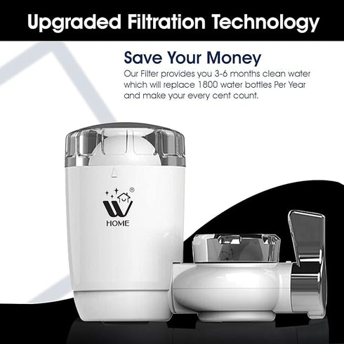 WBM Home Faucet Water Filter – Lead Reduction & Taste Improvement, BPA-Free Purifier, Single Pack