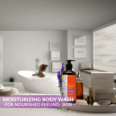 Natural Solution Body Wash – Lavender Scented, 17.5 oz Moisturizing & Refreshing Shower Gel