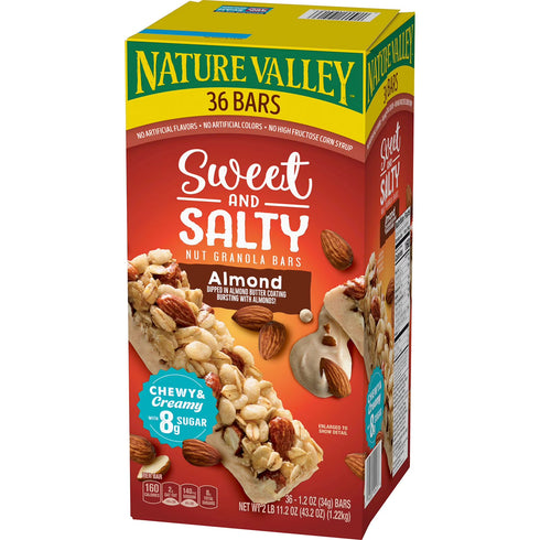 Nature Valley Sweet and Salty Nut Almond Granola Bars, 36 ct