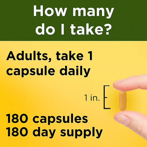 Nature Made Turmeric Curcumin 500mg Capsules, 180 ct