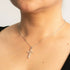 0.30 CT Round Cut Diamond Cross Pendant Necklace in 14K Gold