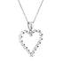 Round Cut Heart Diamond Pendant Necklace in 14K Gold
