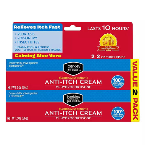 Berkley Jensen Hydrocortisone 1% Cream, 2 pk
