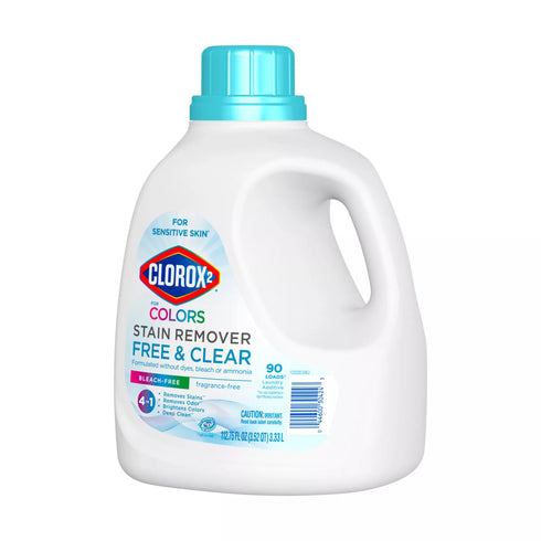 Clorox 2 for Colors Stain Remover and Laundry Additive - Free & Clear, 90 loads/112.75 oz.