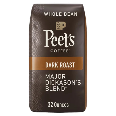 Peet's Coffee Major Dickason's Blend Coffee, Dark Roast, Whole Bean, 2 lbs