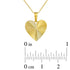 Diamond Cut Swiss Heart Pendant Necklace in Solid 14K Gold